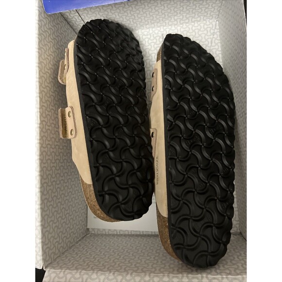 Birkenstock Uji Shine Slide Sandal New Beige Narrow Size 9 US / 40 EU New $160 - Picture 3 of 5